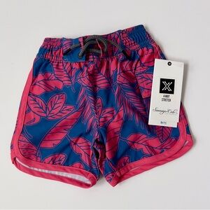 Sovereign Code Boys' Blue and Pink Patterned Shorts/ swim